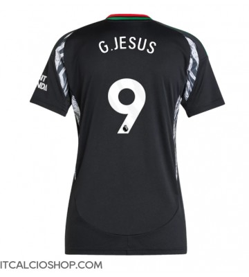 Arsenal Gabriel Jesus #9 Seconda Maglia Femmina 2024-25 Manica Corta